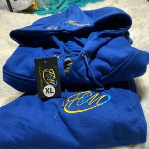 Blue Zip-Up Men's Sweater